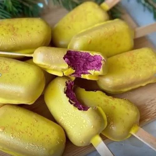 Летний десерт: черничное эскимо в лимонной глазури