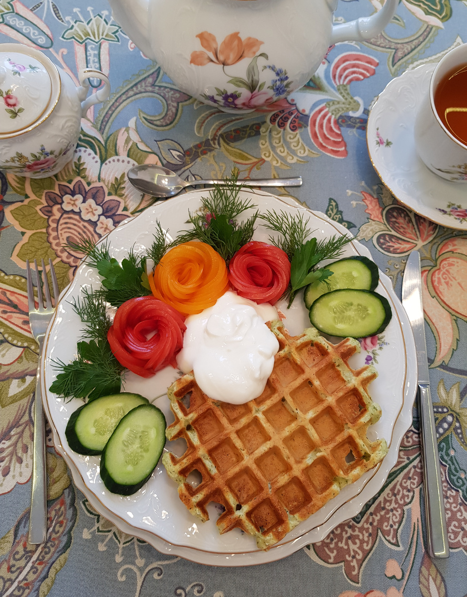 Необычные творожно-сырные вафли для вкусного начала недели