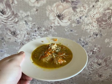 Легкий и быстрый суп с фрикадельками и вермишелью