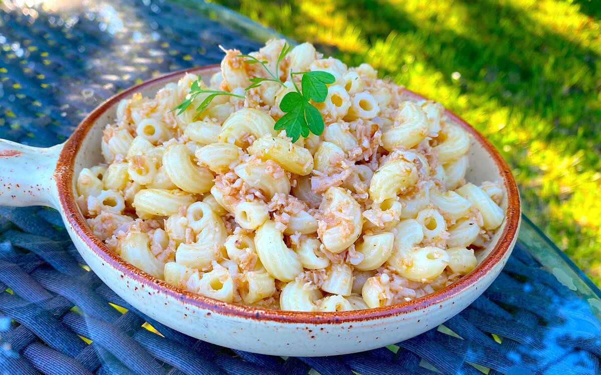 Уютная классика: макароны по-флотски с курицей